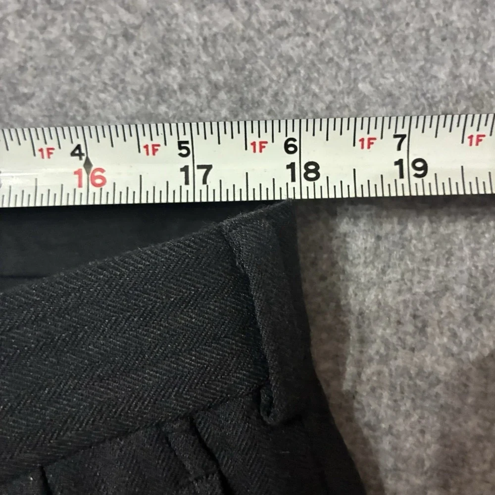 Brooks Brothers 346 Stretch Dress Pants Mens 36x28 Black Wool Pleated Cuffed